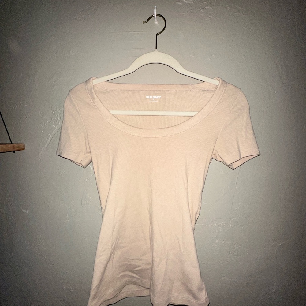 Old Navy Women's Beige Short Sleeve Tee